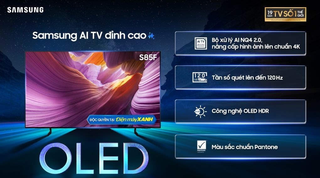 Đánh Giá Samsung QA65S85F: OLED 65 Inch Giá Mềm 2026