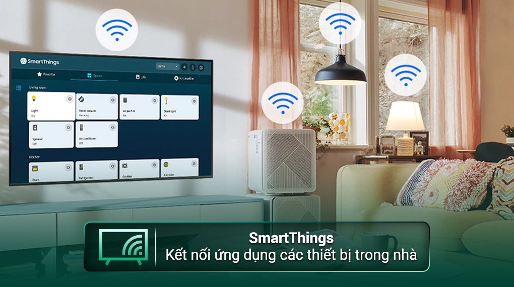 Cổng kết nối và giao diện Tizen trên Samsung QA65S95CA