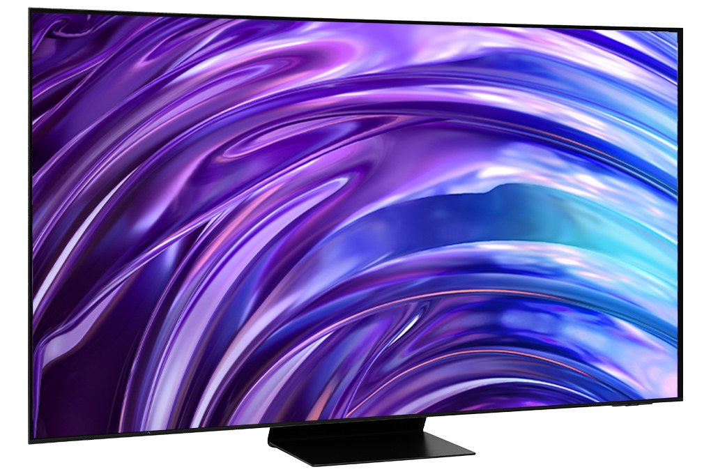 Thiết kế viền mỏng và chân đế của Samsung QA65S95D