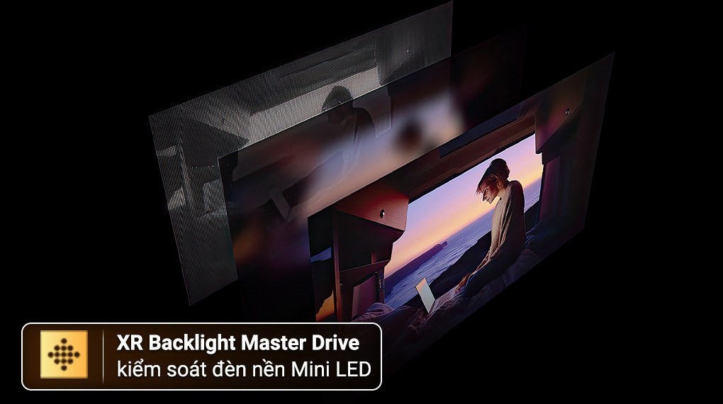 Thiết kế viền nhôm và chân đế của Sony K-65XR50