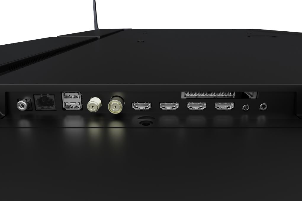 Cổng kết nối Haier H75M92GUX — 4 HDMI 2.1, USB, LAN, Optical, Antenna