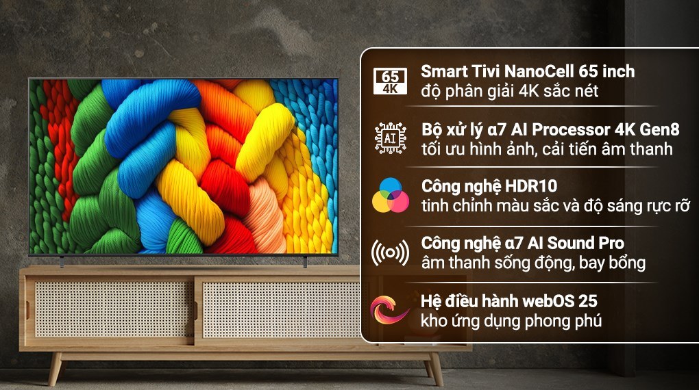LG 65NANO80ASA: Tivi NanoCell 65 Inch Góc Nhìn Rộng