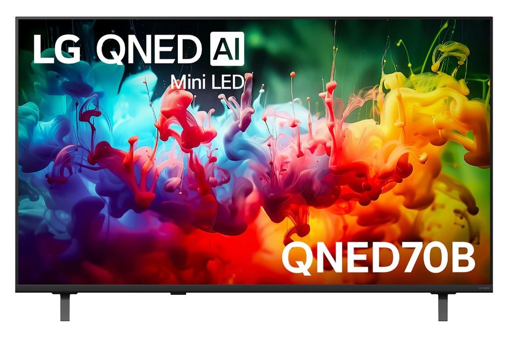 Smart Tivi QNED Mini LED LG AI 4K 65 inch 65QNED70BSA mặt trước, viền mỏng
