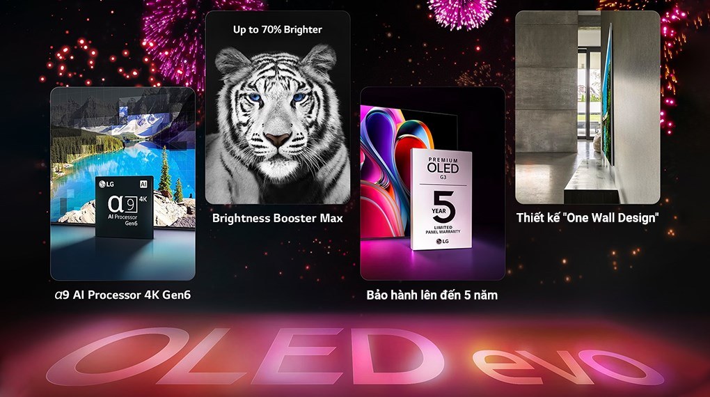 Đủ 4 cổng HDMI 2.1 và giao diện webOS 23 trên LG OLED65G3PSA