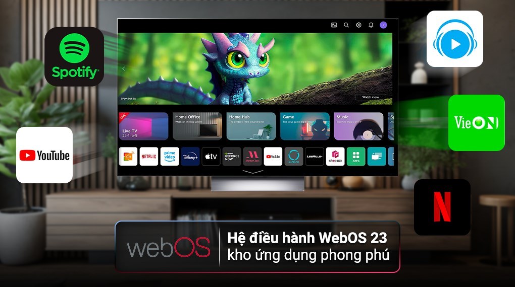 Smart Tivi OLED evo LG 4K 65 inch 65G3PSA thiết kế Gallery mỏng