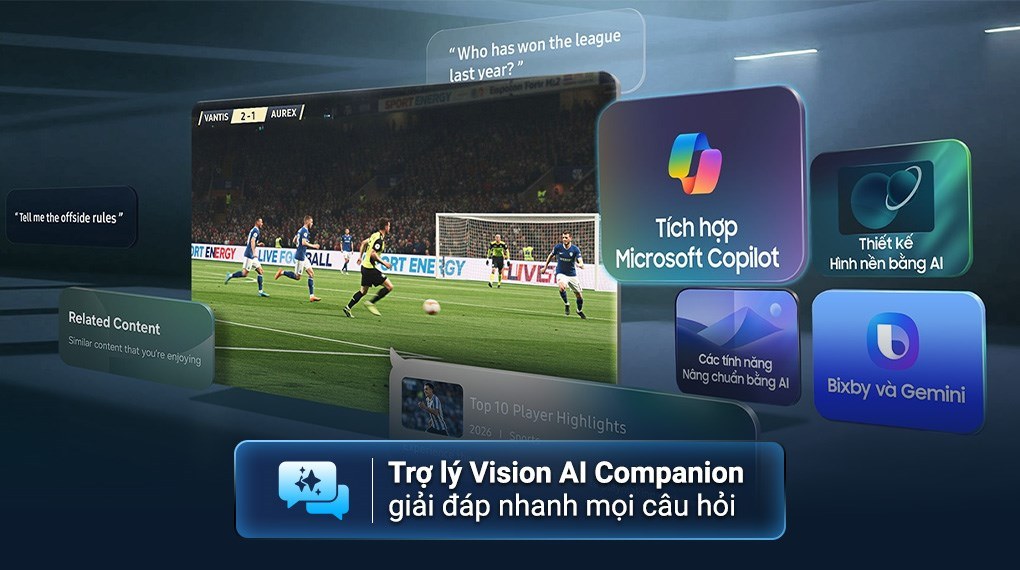 Giao diện Tizen và cổng kết nối trên Samsung QA65S90HA