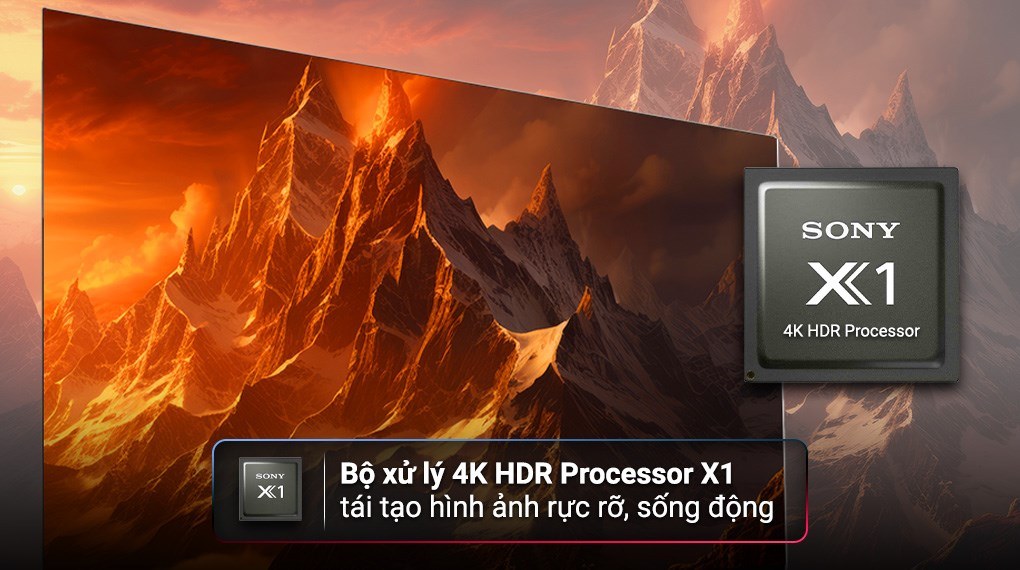 Sony K-65S30 hiển thị nội dung 4K HDR với chip X1 và Triluminos Pro