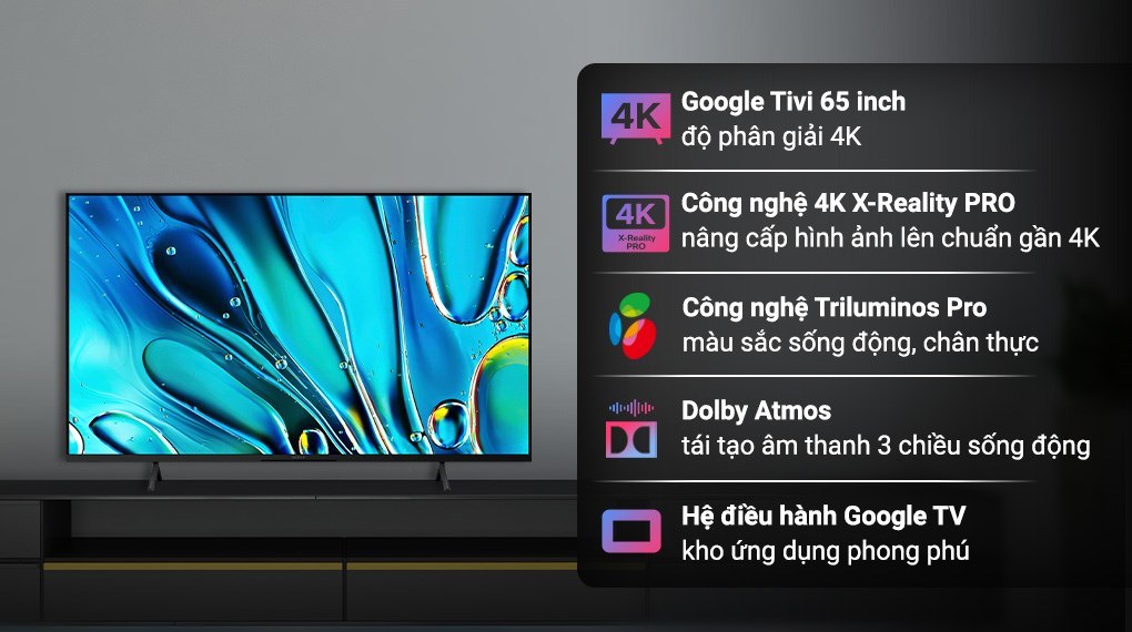 Sony K-65S30 Giá Bao Nhiêu? LED 4K 65 Inch Google TV