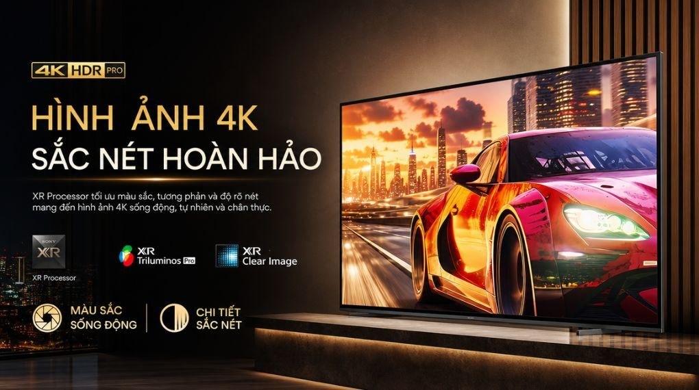 Sony K-65XR33VM2 - hình 3 Thiết kế viền và chân đế của Sony K-65XR33VM2