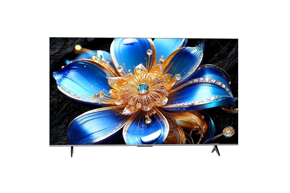 Google Tivi QLED TCL 4K 65 inch 65T6D mặt trước, viền mỏng, chân đế